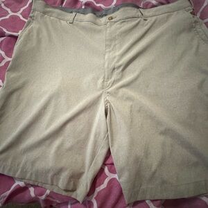 Hogan Men's Beige Flat Front Shorts